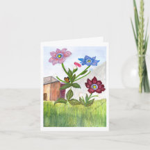 UITNODIGING Aquarelschilderij van Gras & Bloemen