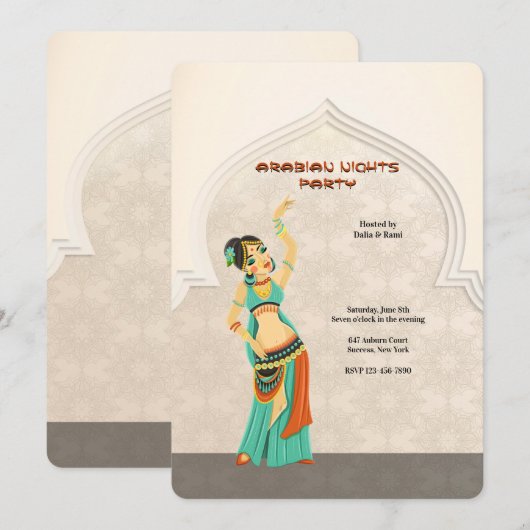 Uitnodiging Arabische Nacht (Voorkant / Achterkant)