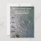 Uitnodiging Araneus Orb Weaver Spider Halloween (Achterkant)