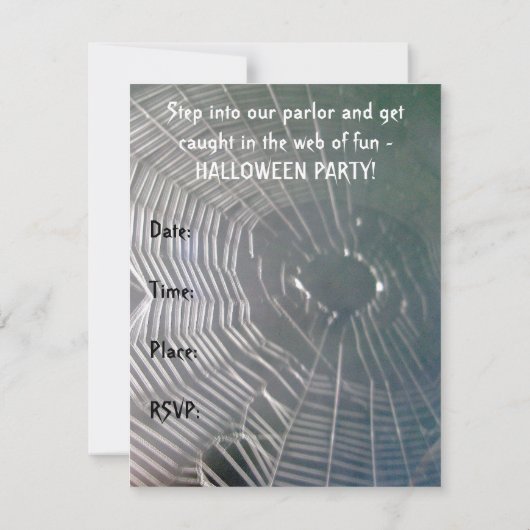 Uitnodiging Araneus Orb Weaver Spider Halloween (Achterkant)