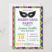 Uitnodiging Argyle Mardi Gras (Voorkant)