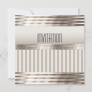 Uitnodiging Art Deco Licht Sepia