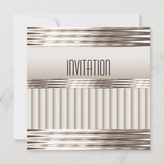 Uitnodiging Art Deco Licht Sepia (Voorkant)