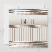 Uitnodiging art Deco Light Sepia (Voorkant)