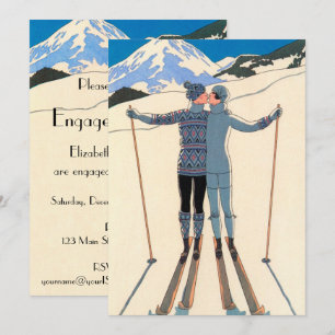 Uitnodiging  Art Deco Love Engagement Party