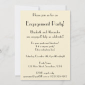 Uitnodiging  Art Deco Love Engagement Party (Achterkant)