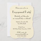 Uitnodiging  Art Deco Love Engagement Party (Achterkant)