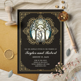 uitnodiging Art Nieuw Glas in lood