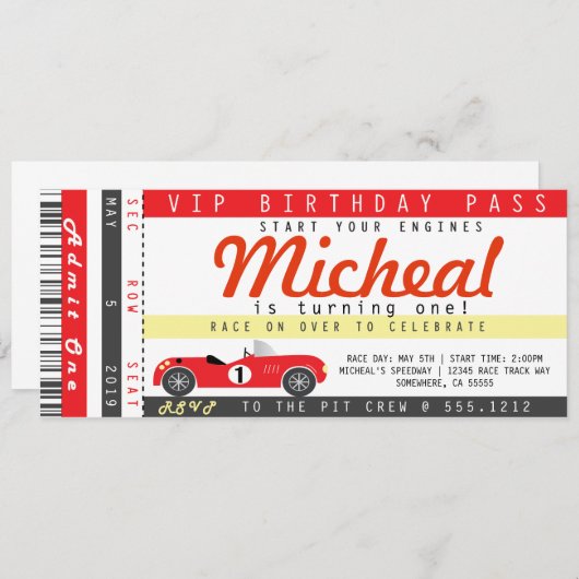 UITNODIGING AUTO PARTY (Voorkant / Achterkant)