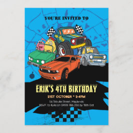 Uitnodiging autopartij, uitnodiging voor autoverja