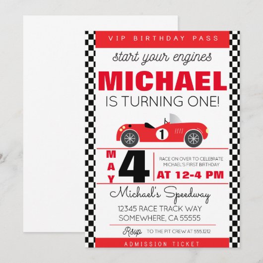 UITNODIGING AUTOPARTY (Voorkant / Achterkant)