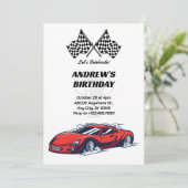 Uitnodiging autosport (Staand voorkant)