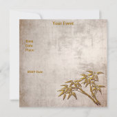 Uitnodiging - Aziatisch oud oud papier (Achterkant)