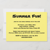 Uitnodiging Aztec Sun Summer Beach Party (Achterkant)