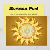 Uitnodiging Aztec Sun Summer Beach Party (Voorkant / Achterkant)