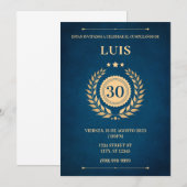 UITNODIGING AZUL Y DORADO (Voorkant / Achterkant)