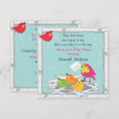 Uitnodiging baby-Baby shower nest (Voorkant / Achterkant)