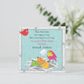 Uitnodiging baby-Baby shower nest (Staand voorkant)