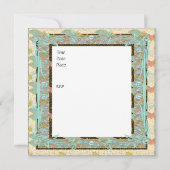 Uitnodiging Baby Christening Baptisme Blauwgroen V (Achterkant)