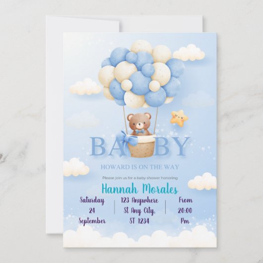 Uitnodiging baby shower (Voorkant)