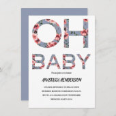 Uitnodiging baby shower. (Voorkant / Achterkant)