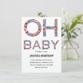 Uitnodiging baby shower. (Staand voorkant)