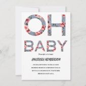 Uitnodiging baby shower. (Voorkant)