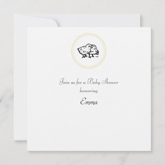 Uitnodiging baby shower (Voorkant)