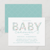 Uitnodiging baby shower - Aangepast uitnodigen (Voorkant / Achterkant)