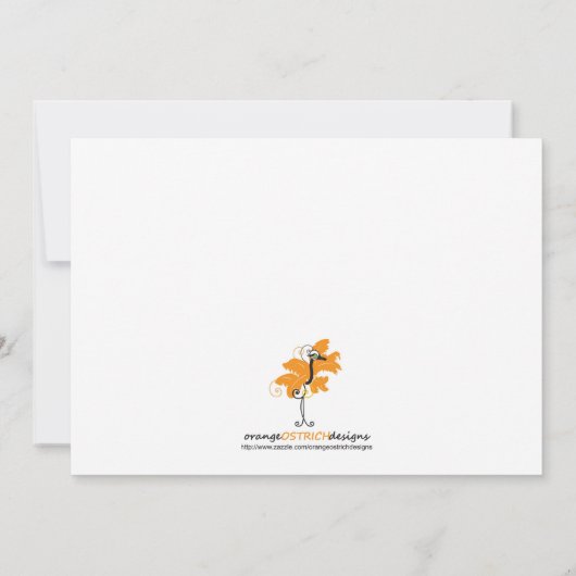 Uitnodiging baby shower - aap (Achterkant)