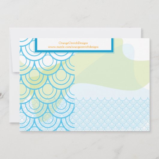 Uitnodiging baby shower - Baby walvis (Achterkant)