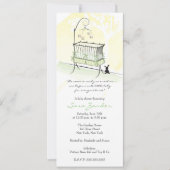 Uitnodiging baby shower - Baby Wieg (Voorkant)