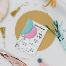 Uitnodiging Baby shower ballon