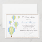 Uitnodiging Baby shower ballon (Voorkant / Achterkant)