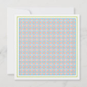 Uitnodiging baby shower - Blauwe en Groene Baby Ow (Achterkant)