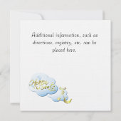 Uitnodiging Baby shower Clouds (Achterkant)