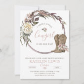 Uitnodiging Baby shower Cowgirl (Voorkant)