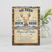 Uitnodiging Baby shower Deer (Staand voorkant)