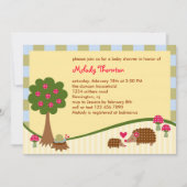 Uitnodiging Baby shower Forest Critters (Voorkant)