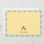 Uitnodiging Baby shower Forest Critters (Achterkant)