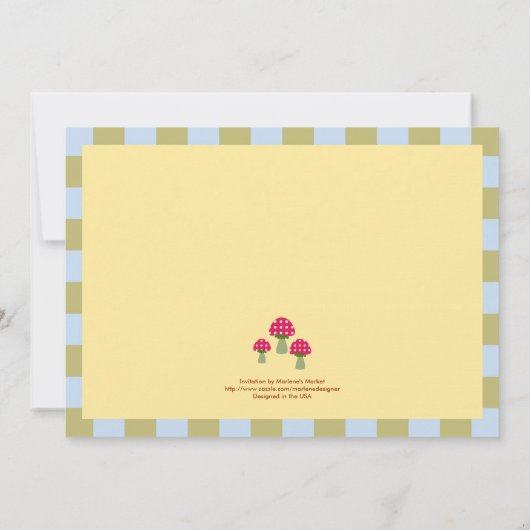 Uitnodiging Baby shower Forest Critters (Achterkant)