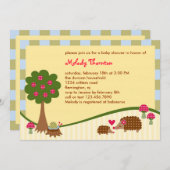 Uitnodiging Baby shower Forest Critters (Voorkant / Achterkant)