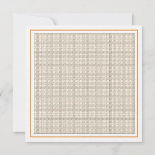 Uitnodiging baby shower - Groene en Oranje Baby Ow (Achterkant)