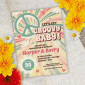 Uitnodiging Baby shower Hippie Party