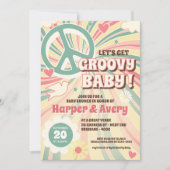 Uitnodiging Baby shower Hippie Party (Voorkant)