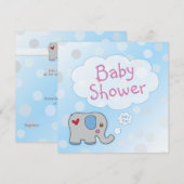 Uitnodiging - Baby Shower - Jongen (Voorkant / Achterkant)