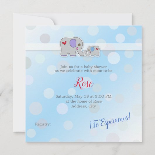 Uitnodiging - Baby Shower - Jongen (Achterkant)