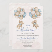 Uitnodiging baby shower jongen (Voorkant / Achterkant)