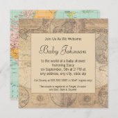 Uitnodiging baby shower - kaartthema (Voorkant / Achterkant)