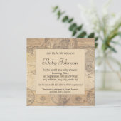 Uitnodiging baby shower - kaartthema (Staand voorkant)